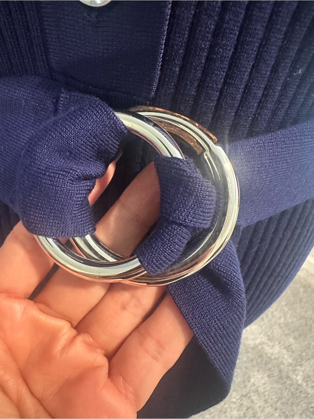 Gucci Ribbed Knit Button-Front Sweater with Belt - Picture 5 of 5